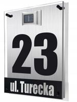TABLICA ADRESOWA dibond oświetlony numer domu 40x30 cm z dystansami