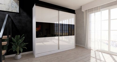 Szafa Przesuwna PARIS 200 Połysk Kolory na Arena.pl