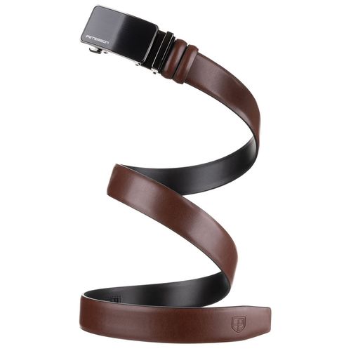 pasek męski z automatyczną klamrą wykonany ze skóry naturalnej na Arena.pl