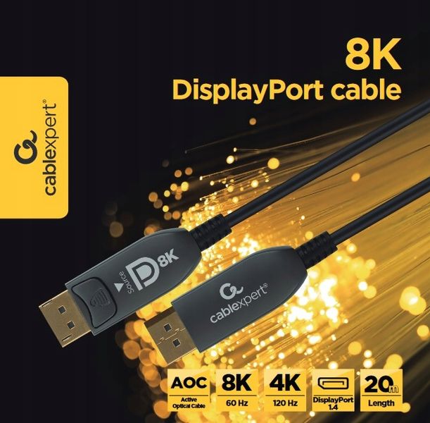 KABEL DISPLAYPORT AOC Optyczny Przewód do Transmisji PREMIUM 8K 60Hz 20M zdjęcie 4