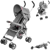 Wózek spacerowy Moby-System Barton parasolka lekki szary do 15 kg
