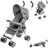 Wózek spacerowy Moby-System Barton parasolka lekki szary do 15 kg