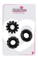 zestaw 3 pierścieni erekcyjnych all time favorites dream toys tpe czarny