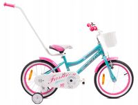 ROWEREK DLA DZIEWCZYNKI ROWER DZIECIĘCY Z KOSZYKIEM KOŁA 16"