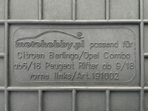 Opel Combo E od 18 DYWANIKI GUMOWE PRZÓD STOPERY na Arena.pl