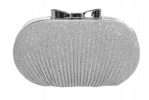 Srebrna Torebka Wieczorowa Kopertówka Wizytowa na Arena.pl