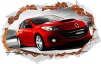 Naklejka samoprzylepna dziura 3D samochody retro