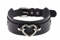 BDSM101F Skórzany naszyjnik Obroża CHOKER GOTH