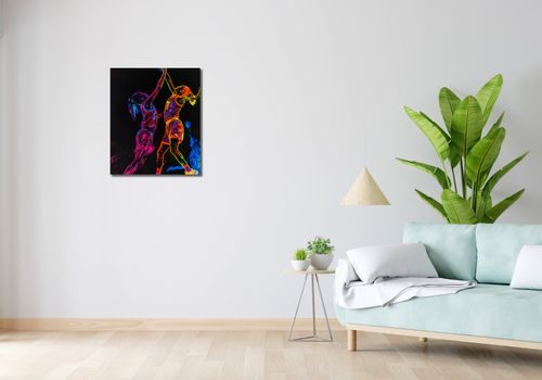 Obraz 50x60cm Mecz W Kosza na Arena.pl