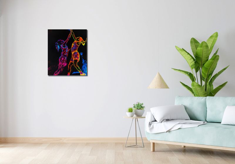 Obraz 50x60cm Mecz W Kosza zdjęcie 2