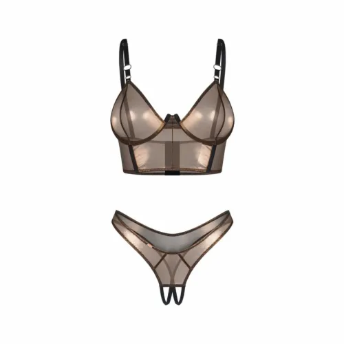 obsessive soranna komplet top i majtki open brązowy dwuczęściowy na Arena.pl