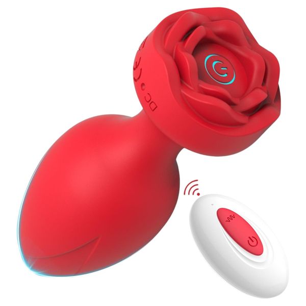 Plug - Remote Rose Design Plug - Usb Rechargeable - 10 Functions zdjęcie 1