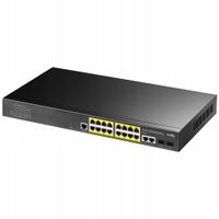 SWITCH PoE+ 16x PoE GS2018PS2 200W 2xSFP 16+2 Gigabitowy Zarządzalny L2