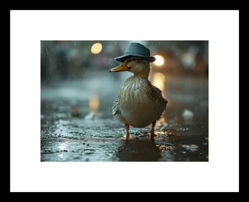 Plakat 18x13cm Kaczka w Kapeluszu na Arena.pl