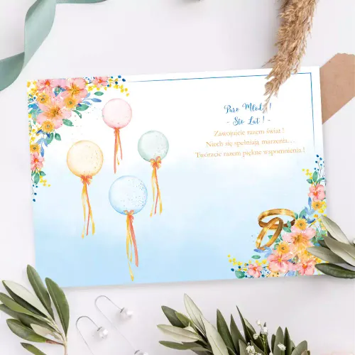 Karnet A5 Ślubny, Ślubne Balony na Arena.pl