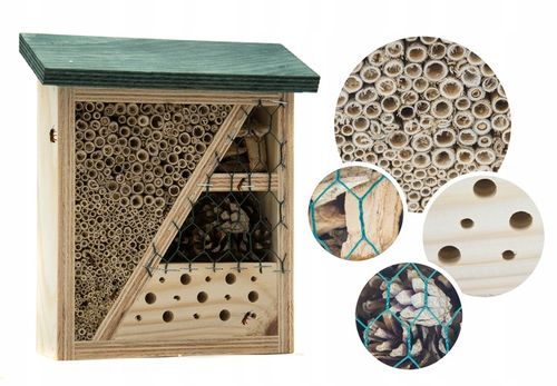 DOMEK DLA OWADÓW DREWNIANY budka HOTEL dla PSZCZÓŁ MURARKA motyli XL na Arena.pl