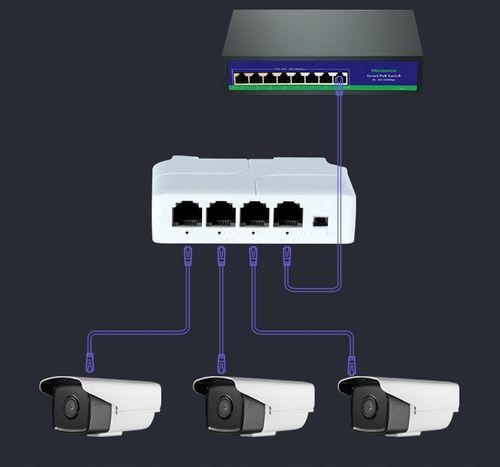 EXTENDER POE SWITCH POE DO KAMER 4 PORTOWY 1xPoE IN 3xPoE OUT na Arena.pl
