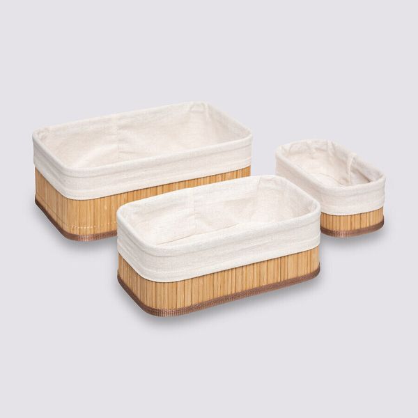 Zestaw 3 koszy Vannerie bambusowy zdjęcie 3