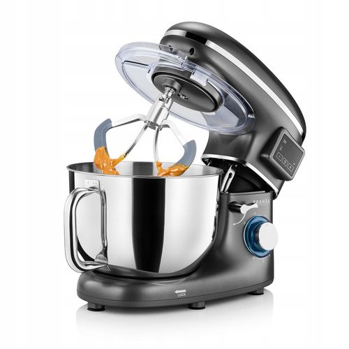 Robot planetarny z podgrzewaną misą Kuchenny Srebrny MISA 6L DUŻA MOC 3000W na Arena.pl