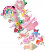 Zestaw 14 Szt Dziecięcych Spinek Wsuwek Do Włosów