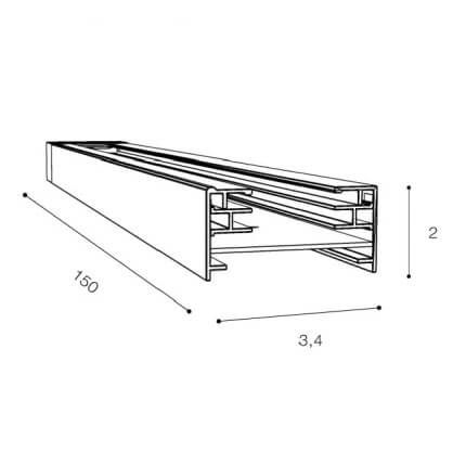 Szynoprzewód Track AZ4730 Azzardo do 1-fazowego systemu metalowy biały 1,5m na Arena.pl