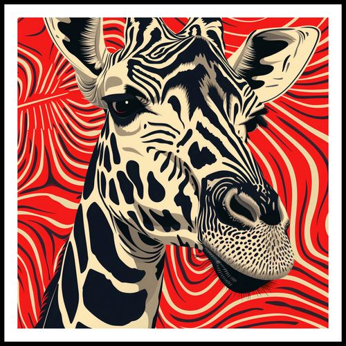 Plakat 70x70cm Wzrok Żyrafy na Arena.pl