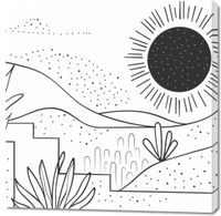 Obraz 100x100cm Linearny Pejzaż