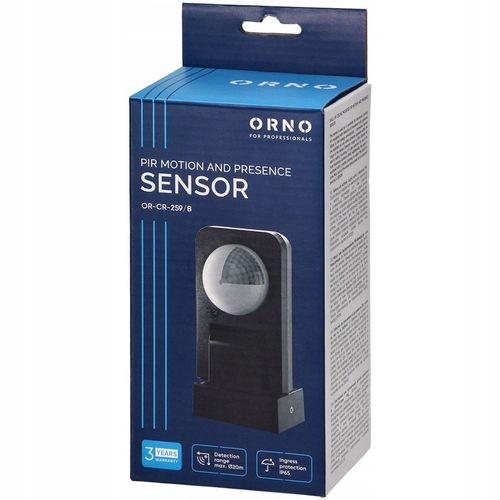 CZUJNIK RUCHU ZMIERZCHU ZEWNĘTRZNY LED CZUJKA REGULACJA 360 20M CZARNY na Arena.pl