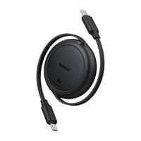 kabel usb baseus free2pull mini usb-c do usb-c, 60w, 1, (czarny)