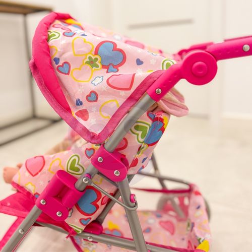 WOOPIE ROYAL Spacerówka Wózek dla Lalek Serca Kolorowe na Arena.pl