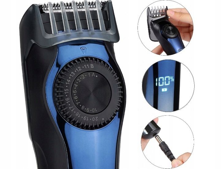 Trymer Maszynka Strzyżenie Brody Golarka + GRATIS zdjęcie 3