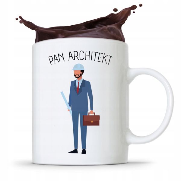 Kubek Architekta Projektanta Pan Architekt Prezent Z Nadrukiem Ze Zdjęciem zdjęcie 1