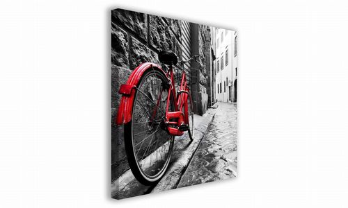 OBRAZ NA PŁÓTNIE 090 Rower w mieście 30x30cm na Arena.pl