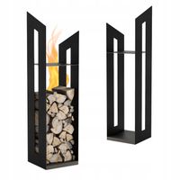 Stojak Kosz na Drewno Opałowe Kominkowe Stalowy LOFTOWY 122 cm Nowoczesny