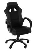 Fotel biurowy Race czarny czarna eko skóra