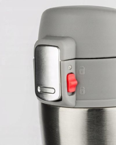 KUBEK LOCK 440 ML SREBRNY termiczny szczelny z blokadą i izolacją próżniową na Arena.pl