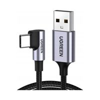 Kabel USB do USB-C kątowy UGREEN US284, 3A , 2m (czarny)