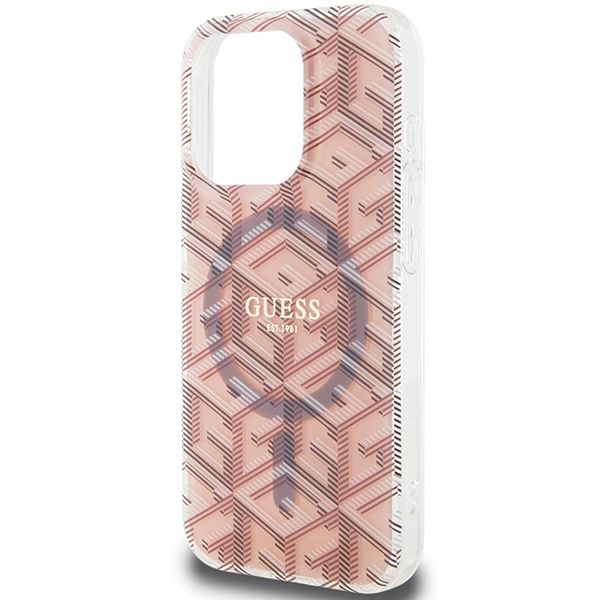 Etui Guess do iPhone 15 Pro, Różowy, MagSafe zdjęcie 6