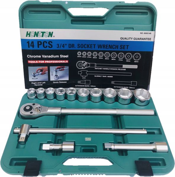 HONITON Klucze nasadowe 3/4” 14 elem 6-kt zdjęcie 3