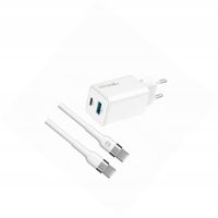 Szybka ładowarka GaN 45W 2 wejścia USB i USB-C z kablem do Samsung s21