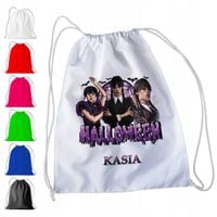 WOREK PLECAK SPORTOWY NA WF DLA DZIECI - WEDNESDAY ADDAMS + IMIĘ! NETFLIX