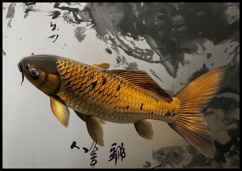 Plakat 100x70cm Spokojna Ryba Koi zdjęcie 2