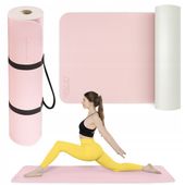 MATA TRENINGOWA DO ĆWICZEŃ JOGI FITNESSU PILATESU ANTYPOŚLIZGOWA TPE