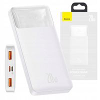 BASEUS SZYBKI POWER BANK Bipow 10000mAh 20W PD QC MOCNY POWERBANK + KABEL