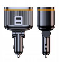 Ładowarki samochodowe 145W 12-24V Rozdzielacz mocy PD45W+typ C+port 2*USB