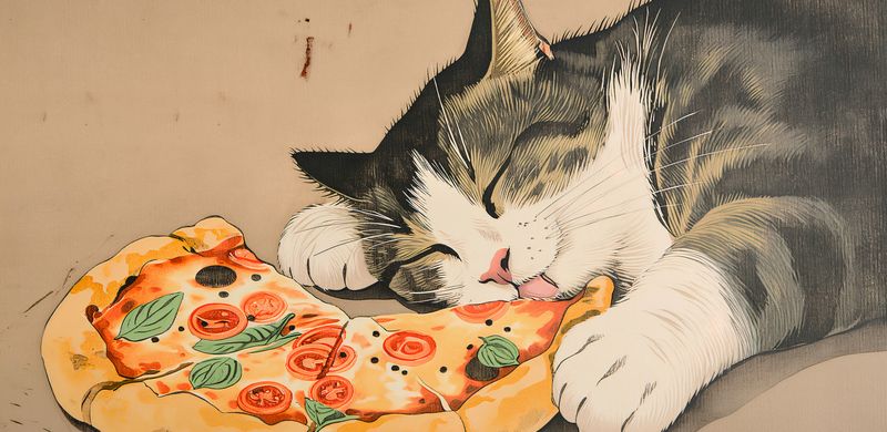 Plakat 91,3x44,5cm Pizza Dla Kota zdjęcie 1
