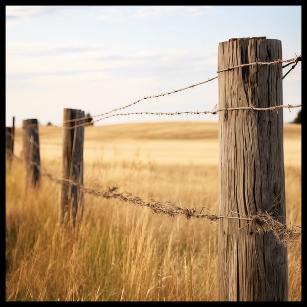 Plakat 80x80cm Płot na Polu zdjęcie 2