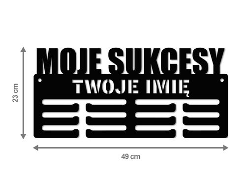 Wieszak na medale MOJE SUKCESY twoje imię dowolny tekst 40.3 na Arena.pl