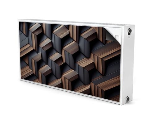 Mata MAGNETYCZNA Na Kaloryfer Drewno Abstrakcja Efekt 3D 90cm x 60cm na Arena.pl