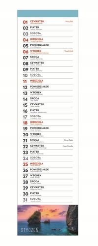 KALENDARZ PASKOWY 13,5x50 CM PODRÓŻE INTERDRUK na Arena.pl